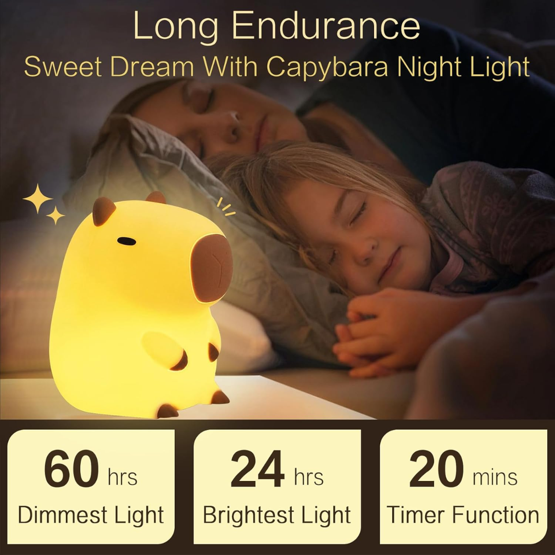 Capy Night Lamp — luz suave de silicona